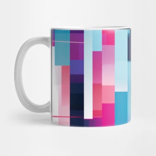 Cubist Harmony: Modern Geometric Dance in Pink, Blue, and Violet Mug